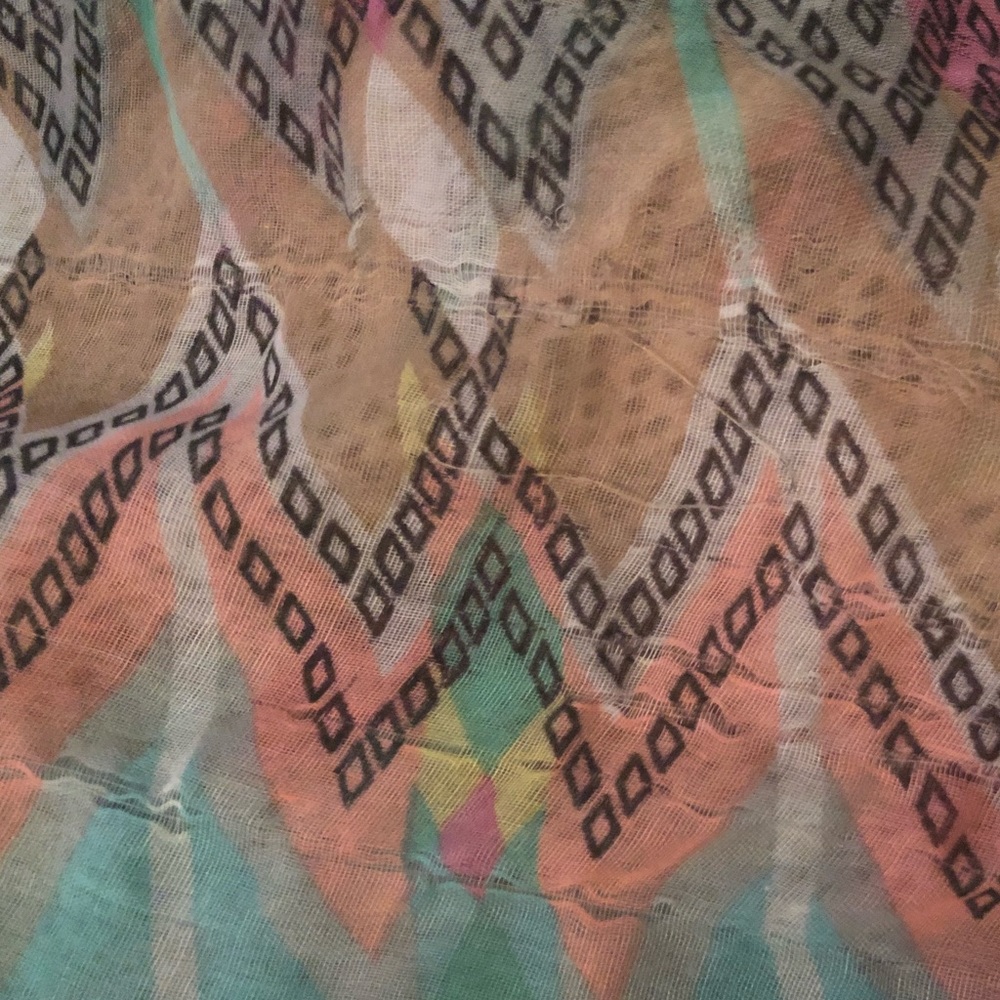 3/$15 Multicolor Patterned Infinity Scarf - Picture 5 of 5